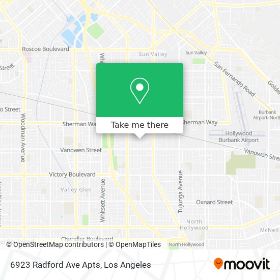 6923 Radford Ave Apts map