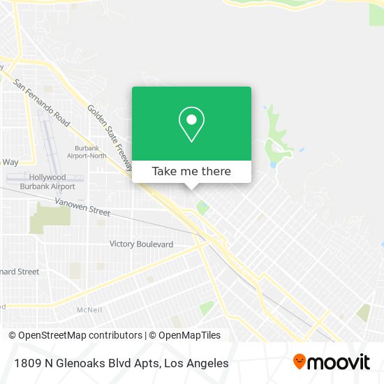 Mapa de 1809 N Glenoaks Blvd Apts