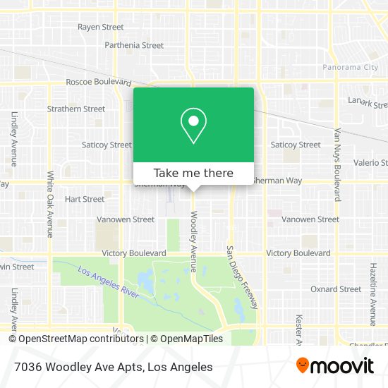 7036 Woodley Ave Apts map
