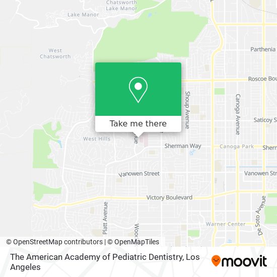 Mapa de The American Academy of Pediatric Dentistry