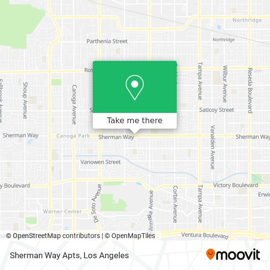 Sherman Way Apts map
