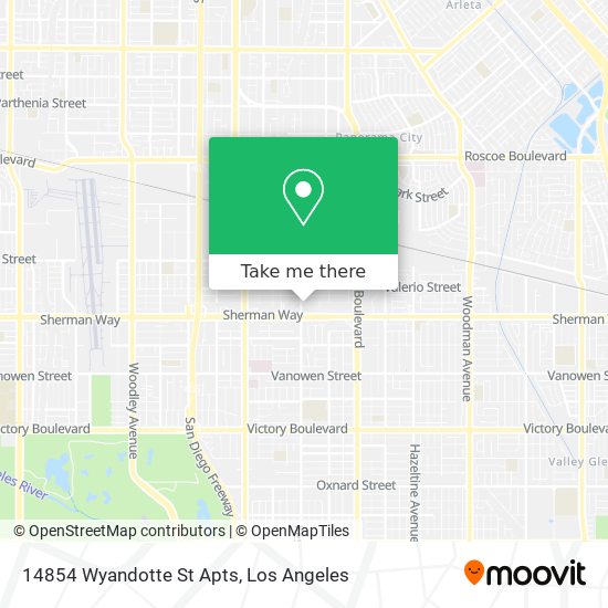 14854 Wyandotte St Apts map