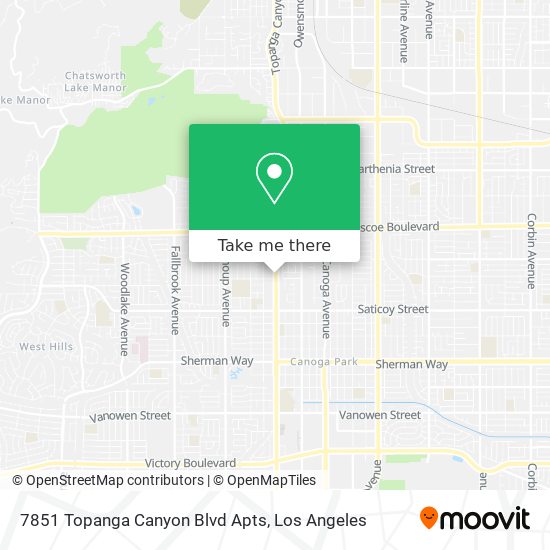 Mapa de 7851 Topanga Canyon Blvd Apts