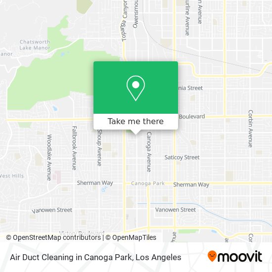 Air Duct Cleaning in Canoga Park map