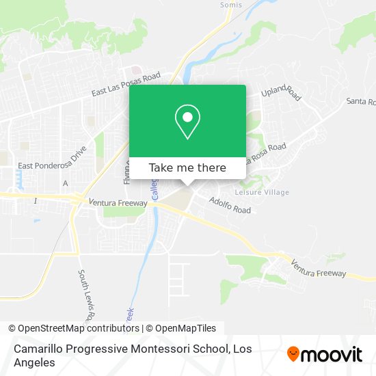 Mapa de Camarillo Progressive Montessori School