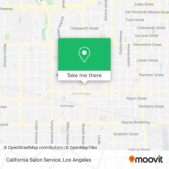 Mapa de California Salon Service