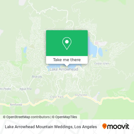 Lake Arrowhead Mountain Weddings map