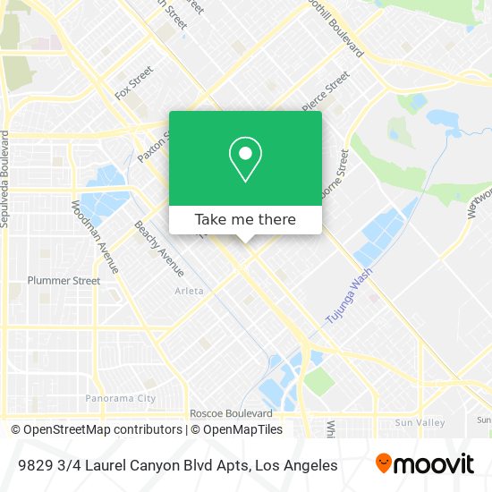 Mapa de 9829 3 / 4 Laurel Canyon Blvd Apts