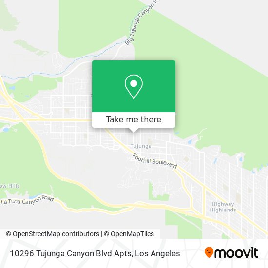 10296 Tujunga Canyon Blvd Apts map