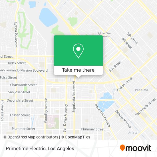 Primetime Electric map