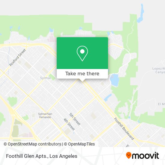 Foothill Glen Apts. map