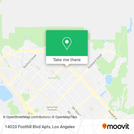 Mapa de 14020 Foothill Blvd Apts