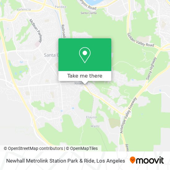 Newhall Metrolink Station Park & Ride map