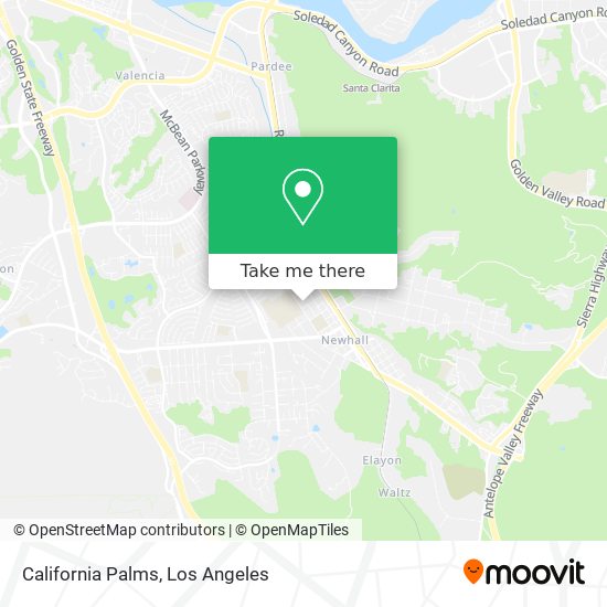 Mapa de California Palms