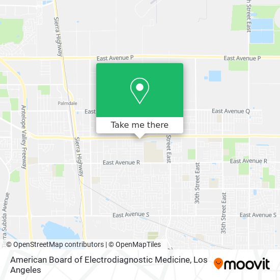 American Board of Electrodiagnostic Medicine map