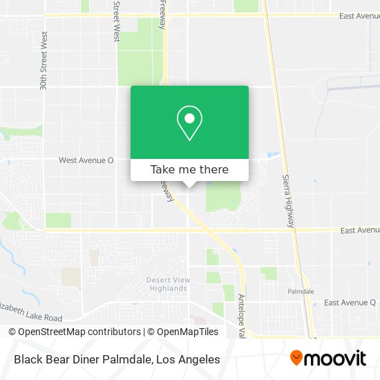 Black Bear Diner Palmdale map