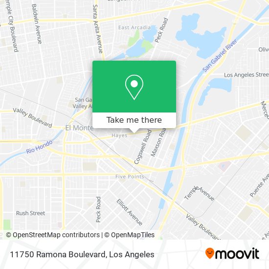 Mapa de 11750 Ramona Boulevard