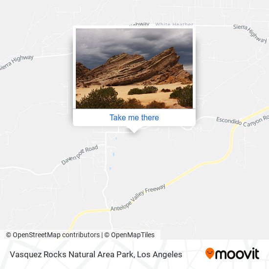 Mapa de Vasquez Rocks Natural Area Park