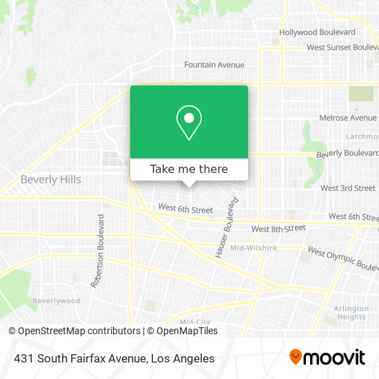 431 South Fairfax Avenue map