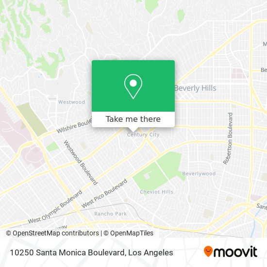 Mapa de 10250 Santa Monica Boulevard