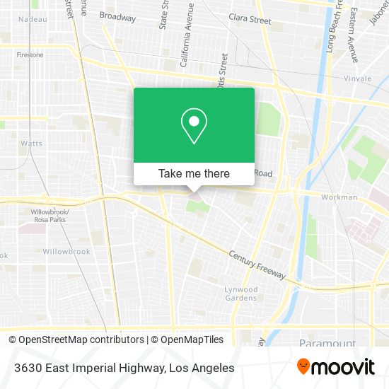 3630 East Imperial Highway map