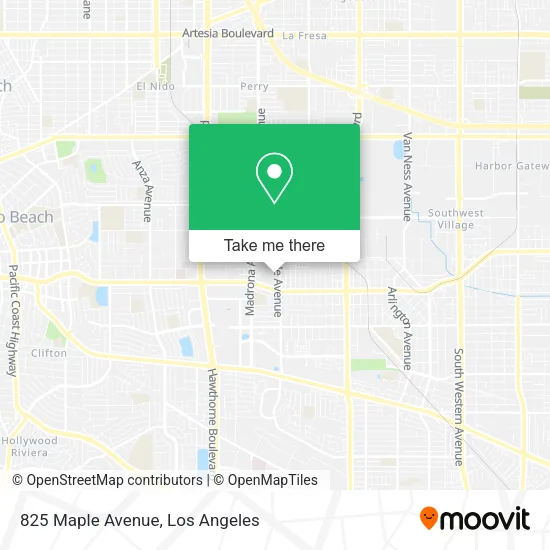 825 Maple Avenue map