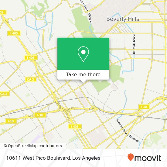 10611 West Pico Boulevard map