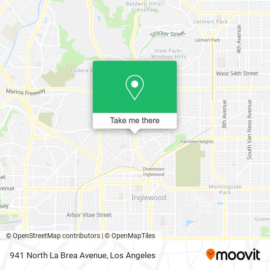 941 North La Brea Avenue map