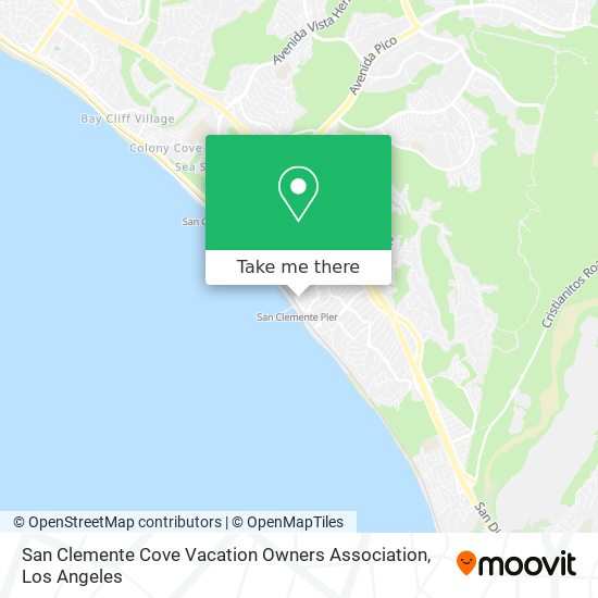 San Clemente Cove Vacation Owners Association map