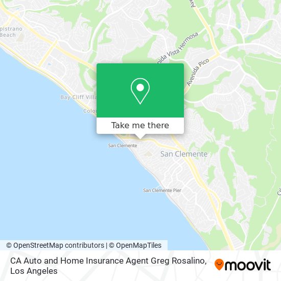CA Auto and Home Insurance Agent Greg Rosalino map