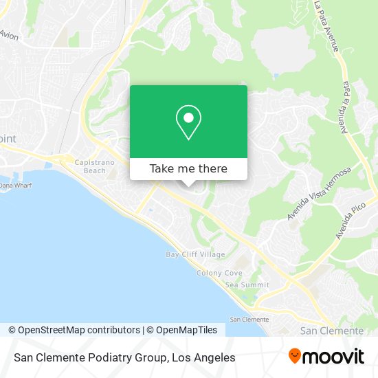 Mapa de San Clemente Podiatry Group