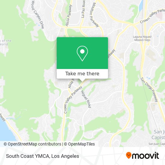 South Coast YMCA map