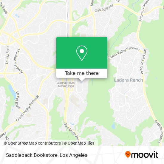 Mapa de Saddleback Bookstore