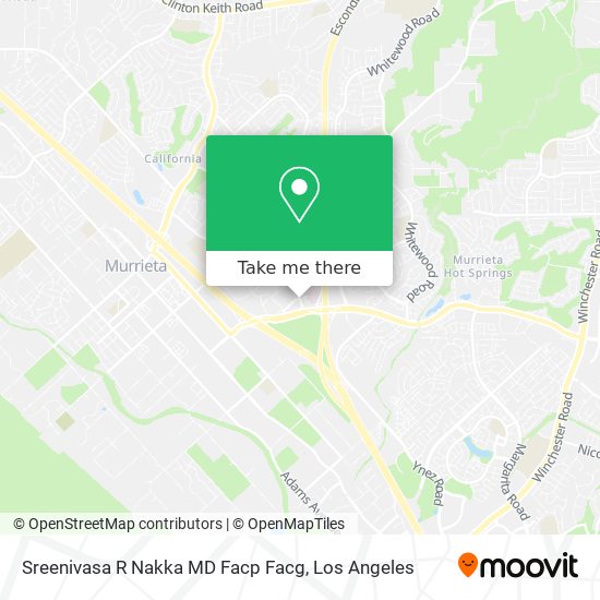 Mapa de Sreenivasa R Nakka MD Facp Facg