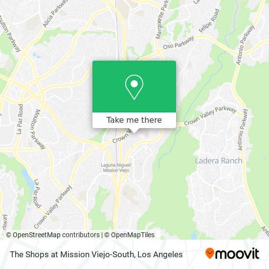 The Shops at Mission Viejo-South map