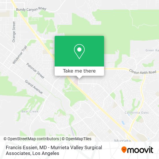 Francis Essien, MD - Murrieta Valley Surgical Associates map