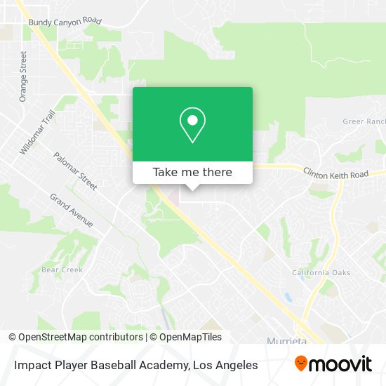 Impact Player Baseball Academy map