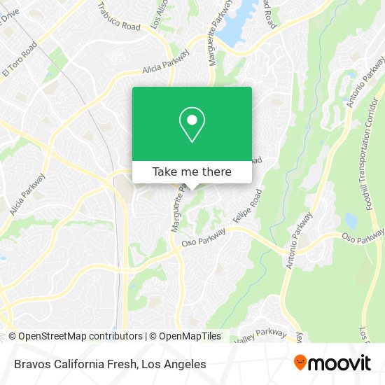 Bravos California Fresh map