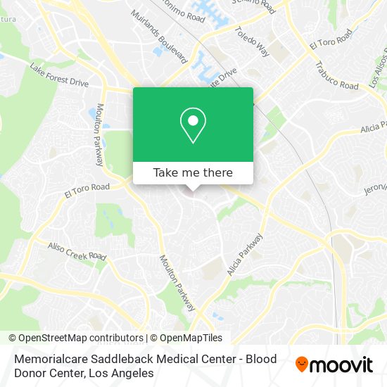 Memorialcare Saddleback Medical Center - Blood Donor Center map