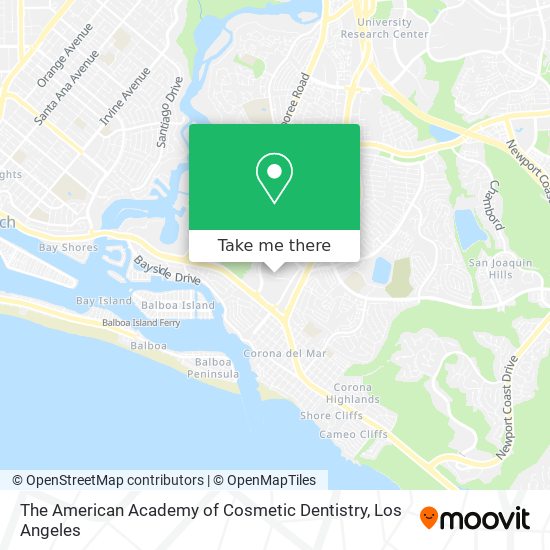 The American Academy of Cosmetic Dentistry map