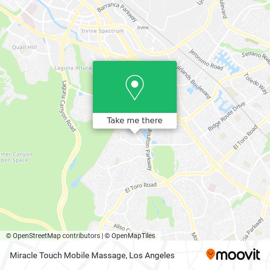 Miracle Touch Mobile Massage map
