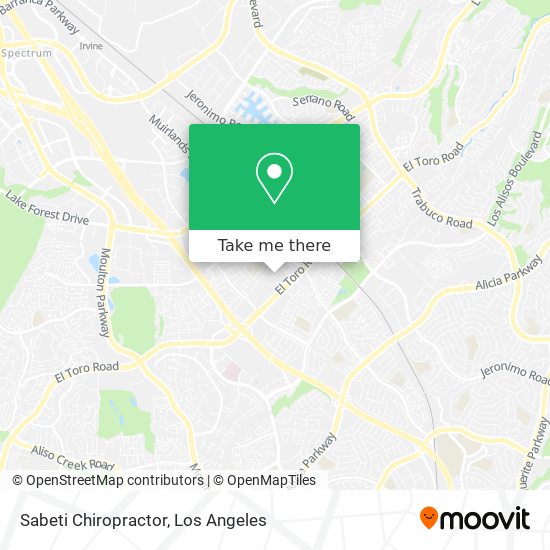 Sabeti Chiropractor map