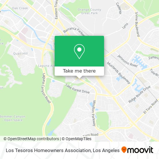 Mapa de Los Tesoros Homeowners Association