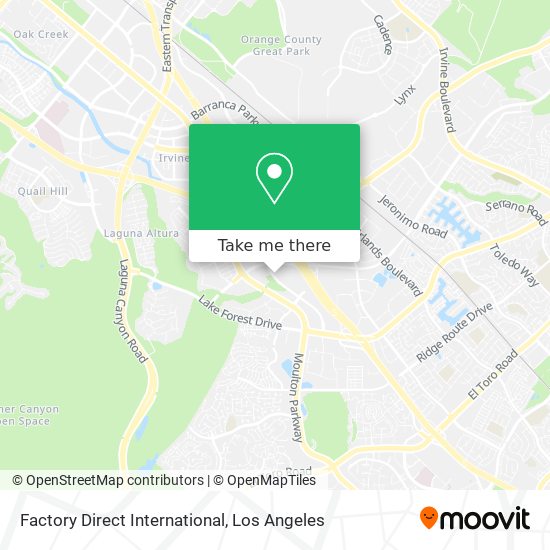 Mapa de Factory Direct International