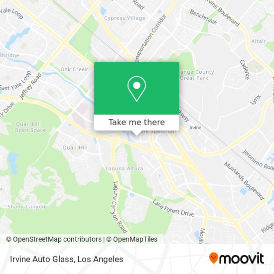 Irvine Auto Glass map