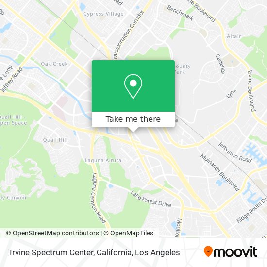 Mapa de Irvine Spectrum Center, California