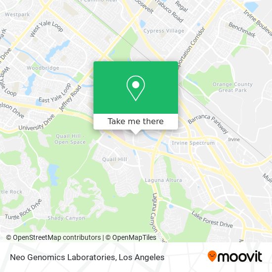 Mapa de Neo Genomics Laboratories