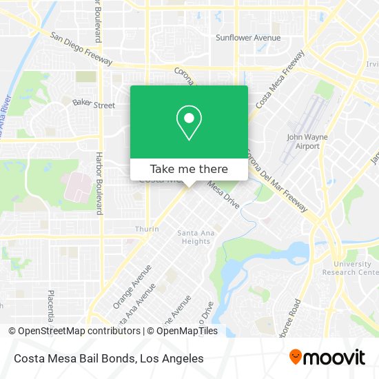 Mapa de Costa Mesa Bail Bonds