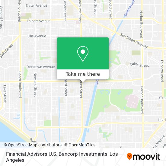 Mapa de Financial Advisors U.S. Bancorp Investments