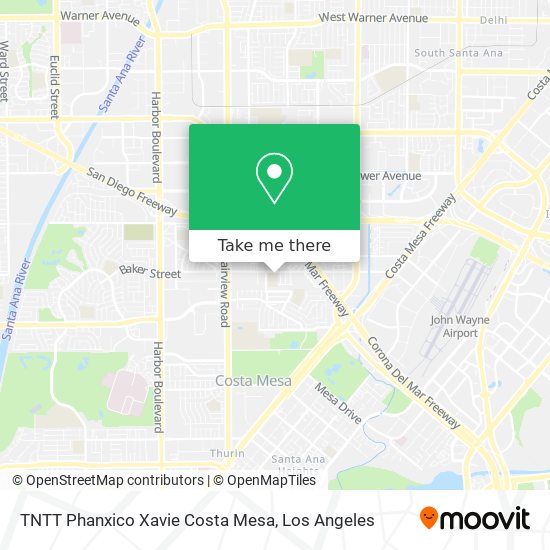 TNTT Phanxico Xavie Costa Mesa map